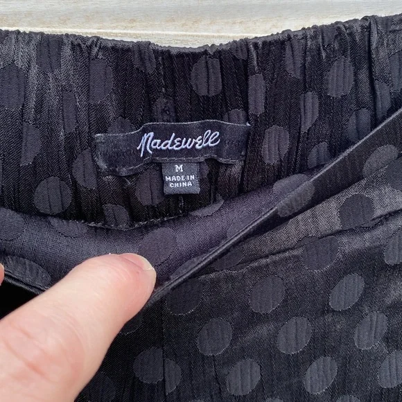 Madewell Huston Drapey Jacquard Pull-on Crop Pants.  Size Medium - Picture 5 of 12